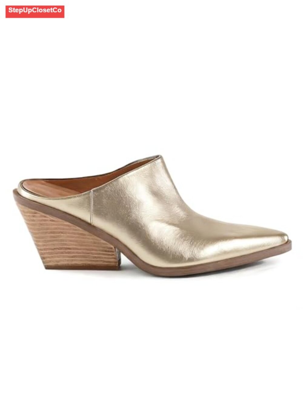 Women's Mules & Clogs Slip On Heeled PU Pointed Toe Cowgirl Shoes